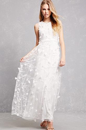 Forever21 Cherry Blossom Chiffon Gown