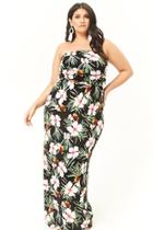 Forever21 Plus Size Floral Tube Maxi Dress