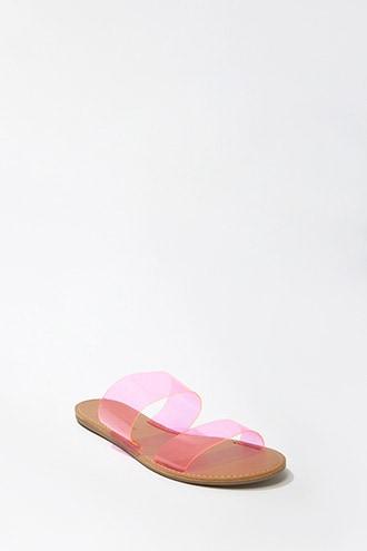Forever21 Translucent Neon Slide Sandals