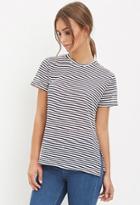 Forever21 Side-slit Striped Tee