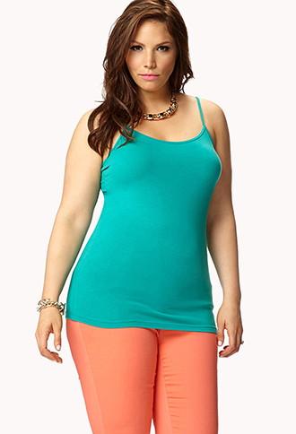 Forever21 Plus Solid Scoop Neck Cami