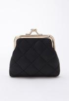 Forever21 Quilted Faux Leather Coin Purse (black)