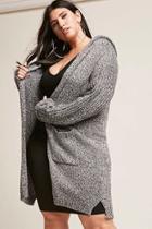 Forever21 Plus Size Marled Hooded Cardigan