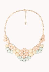 Forever21 Faux Stone Bib Necklace