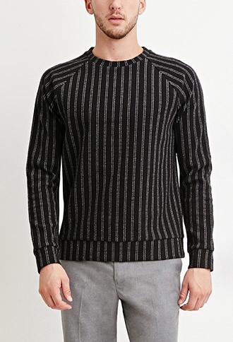 21 Men Men's  Striped Raglan Pullover