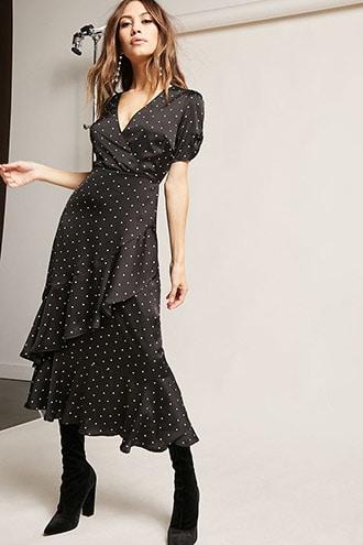 Forever21 Polka Dot Ruffle Dress