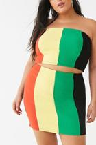 Forever21 Plus Size Colorblock Mini Skirt
