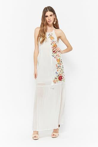 Forever21 Floral Gauze Maxi Dress