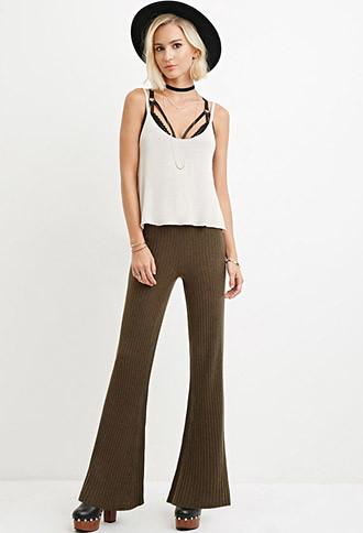 Forever21 Ribbed Flared Pants