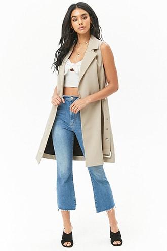 Forever21 Belted Longline Vest