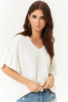 Forever21 Ruffle Sleeve Billowy Top