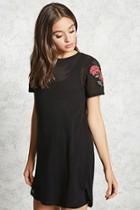 Forever21 Floral Patch T-shirt Dress
