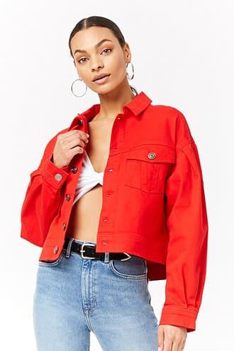 Forever21 Balloon Sleeve Denim Jacket