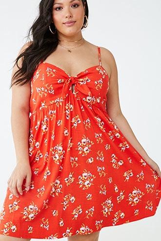 Forever21 Plus Size Floral Cutout Cami Dress