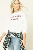 Forever21 Women's  Bad News Babes Graphic Top