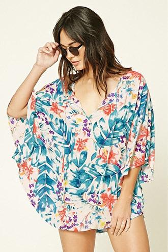 Forever21 Women's  Floral Cover-up Kaftan