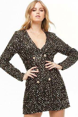 Forever21 Double-breasted Sequin Dress