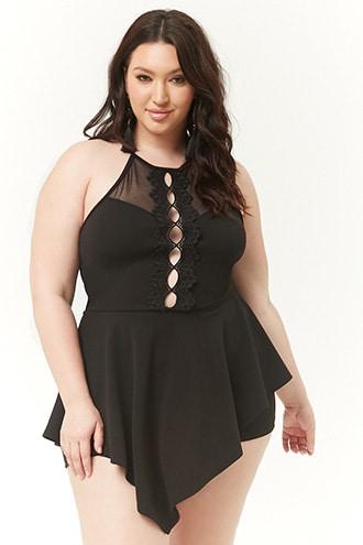 Forever21 Plus Size Cutout Triangle Hem Romper