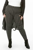 Forever21 Plus Size Grid Print Ankle Pants