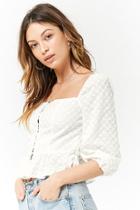 Forever21 Eyelet Square-neck Top