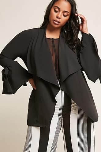 Forever21 Plus Size Black Ivy Open-front Cardigan