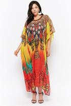 Forever21 Plus Size Embellished Chiffon Maxi Dress