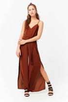 Forever21 Wide-leg Tie-front Jumpsuit