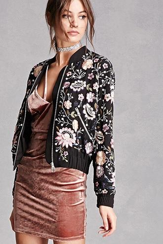 Forever21 Embellished Bomber Jacket