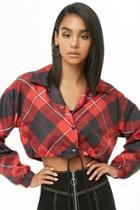 Forever21 Plaid Cropped Windbreaker