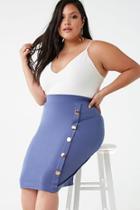Forever21 Plus Size Button-front Pencil Skirt