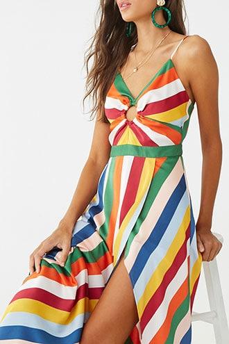 Forever21 Multicolor Striped Cami Dress