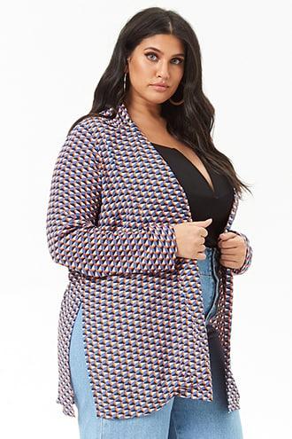 Forever21 Plus Size Geo Print Blazer