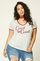 Forever21 Plus Women's  Plus Size Coast To Coast Tee