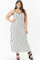 Forever21 Plus Size Strappy-back Striped Maxi Dress
