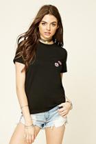 Forever21 Women's  Oh Yeah Patched Pocket Tee
