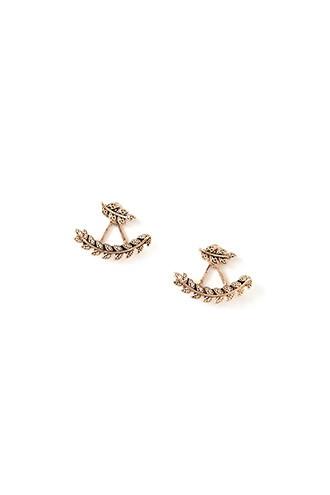 Forever21 Antique Gold Leaf Ear Jackets