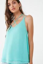 Forever21 Strappy Layered Chiffon Cami