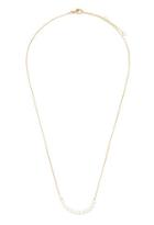 Forever21 Beaded Birthstone Necklace (cream/gold)