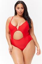 Forever21 Plus Size Cutout One-piece Swimsuit