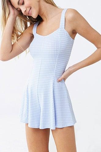 Forever21 Plaid Print Romper