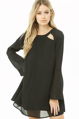 Forever21 Cutout Bell-sleeve Mini Dress
