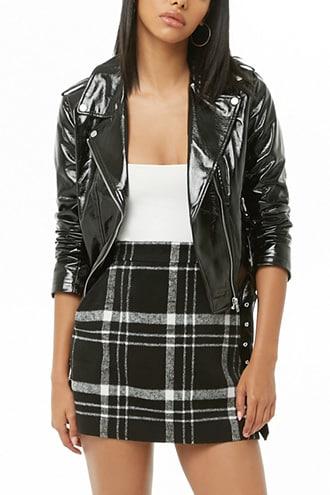 Forever21 Brushed Plaid Mini Skirt
