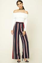 Forever21 Women's  Striped Palazzo Pants