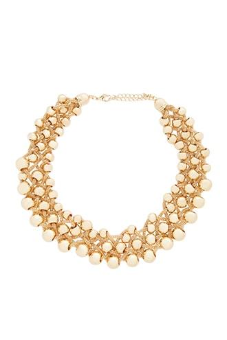 Forever21 Bead & Mesh Chain Statement Necklace
