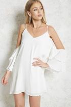 Forever21 Open-shoulder Flounce Dress