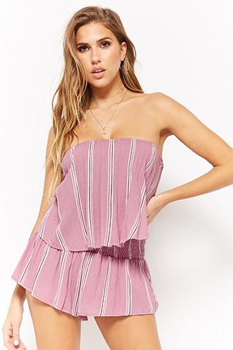 Forever21 Striped Smocked Shorts