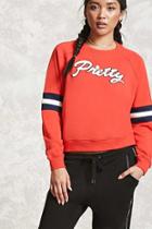 Forever21 Pretty Graphic Varsity Sweatshirt