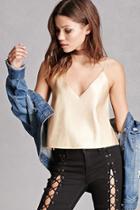 Forever21 Raw-cut Faux Suede Cami