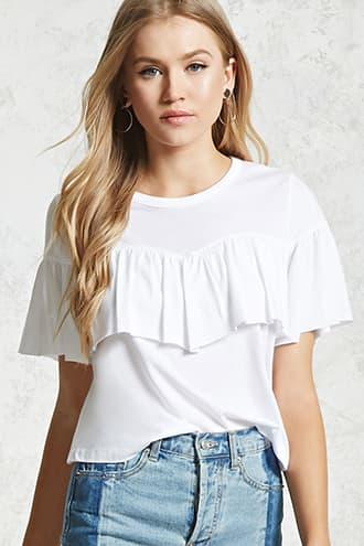 Forever21 Ruffle Bodice Tee