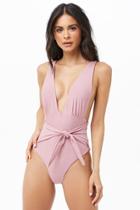 Forever21 Plunging Halter One-piece Swimsuit